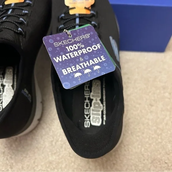 Skechers Waterproof Hands Free Slip-ins Summits-Best Choice Sneaker Black Sz 6.5 - Picture 10 of 12